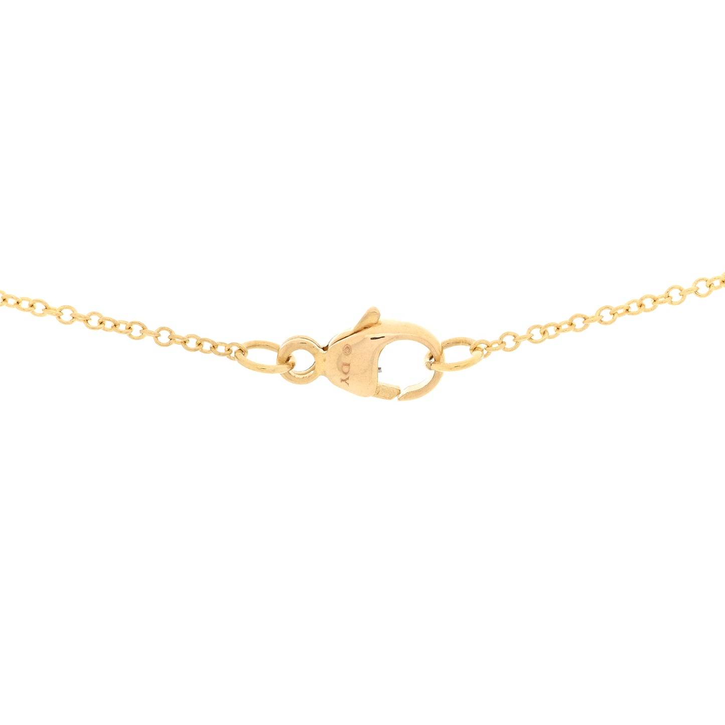 18K Yellow Gold Diamond Initial K Charm Pendant Necklace