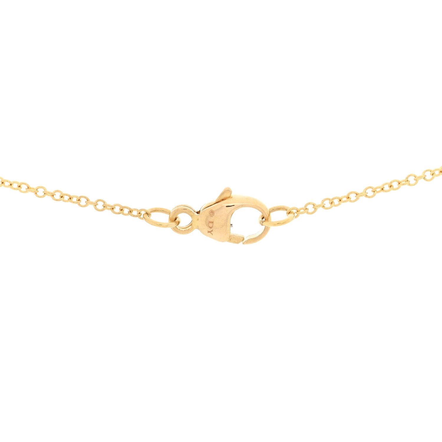 David Yurman 18K Yellow Gold Diamond Initial K Charm Pendant Necklace 4 of 4