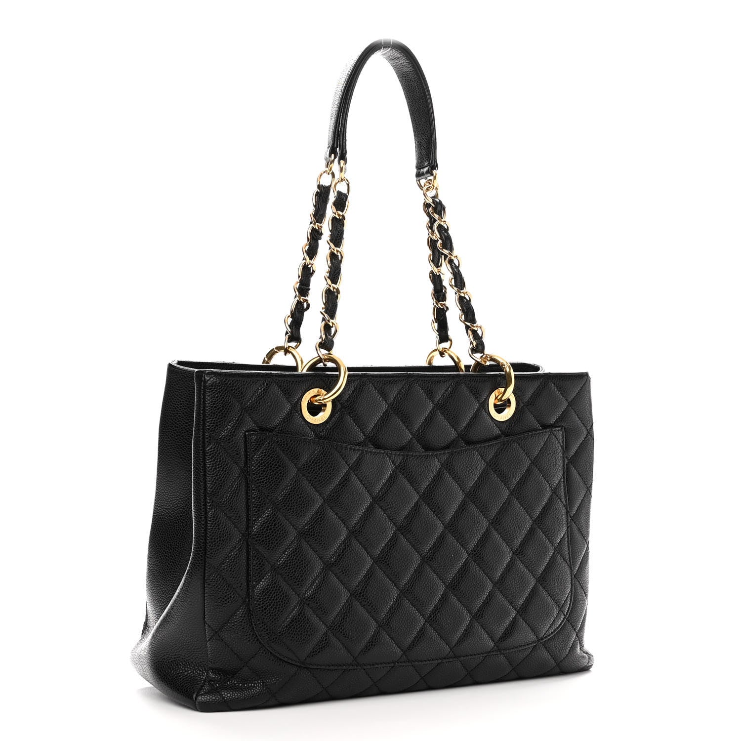 Chanel Caviar Quilted Grand Shopping Tote GST Black 3 of 10