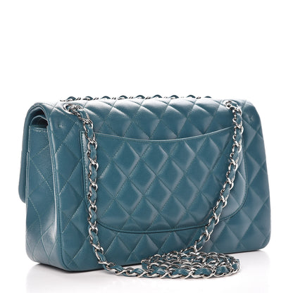 Chanel Caviar Quilted Jumbo Double Flap Dark Turquoise 3 of 7