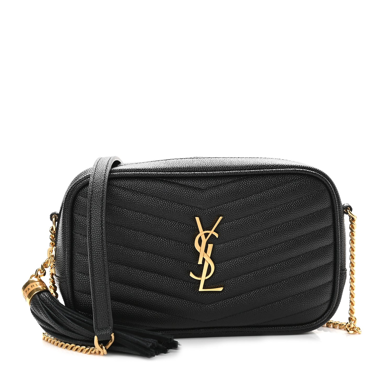 Grain De Poudre Matelasse Monogram Mini Lou Camera Bag Black
