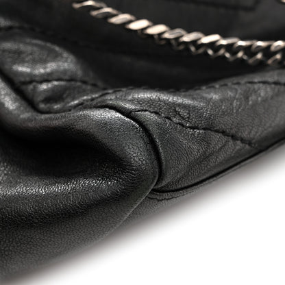 Saint Laurent Pebbled Lambskin Chevron Monogram Small Nolita Black 13 of 15