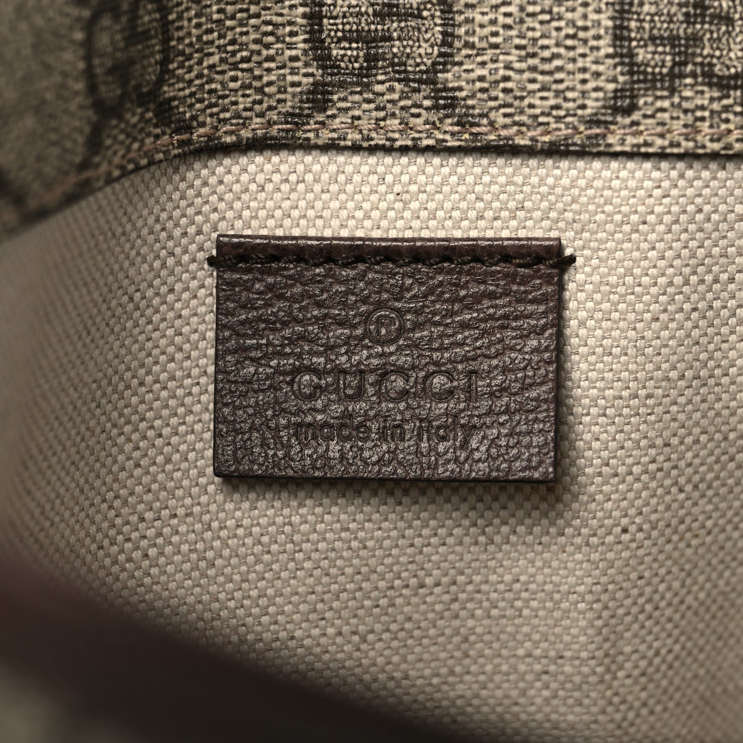 GG Supreme Monogram Neo Vintage Web Belt Bag Brown