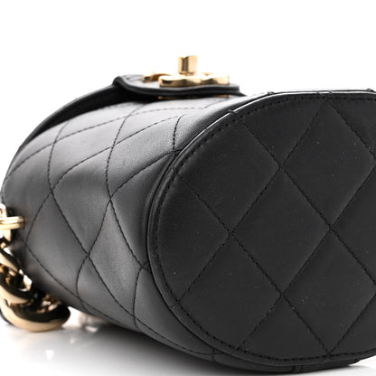 Chanel Lambskin Resin Elegant Chain Vanity Case Black 9 of 12