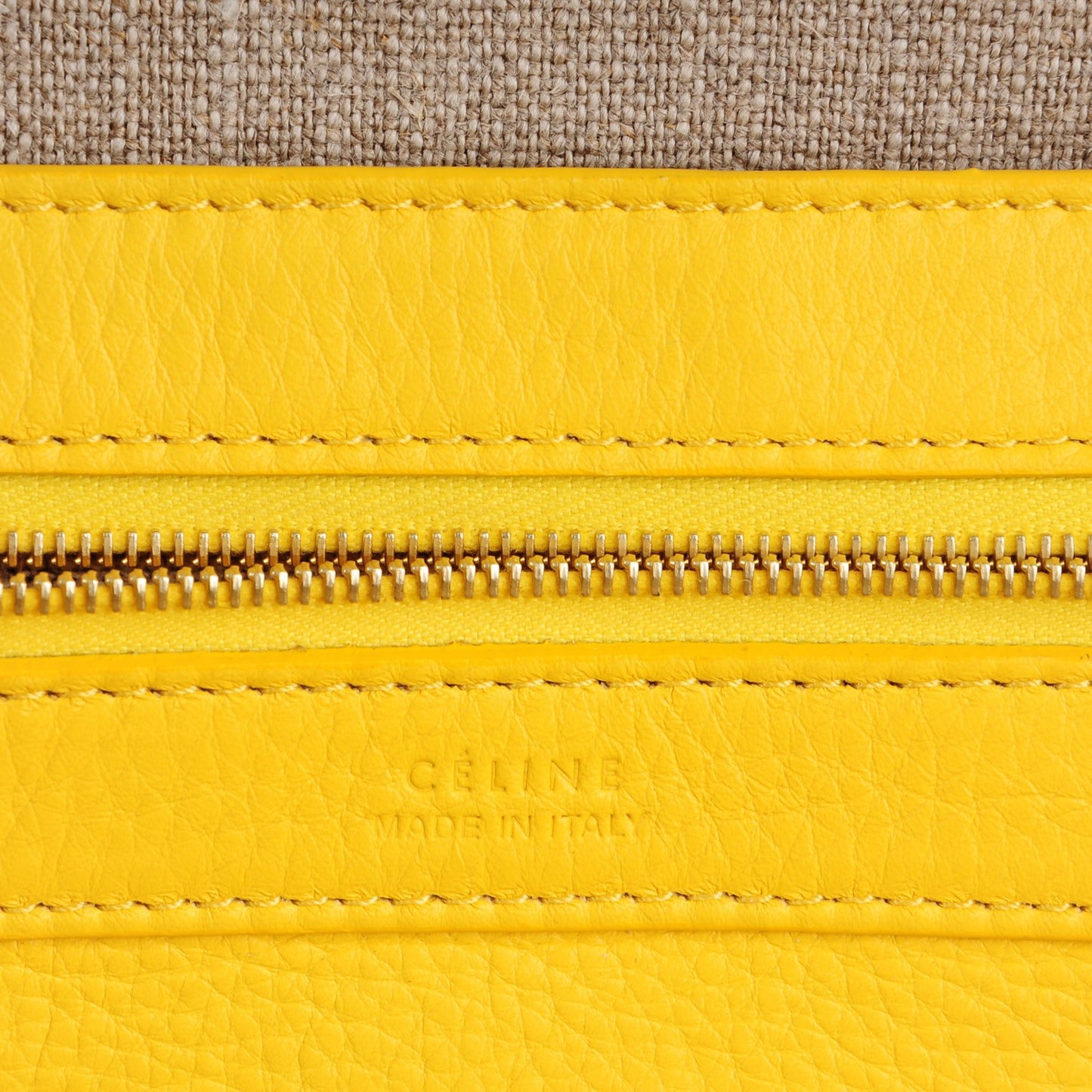 Calfskin Medium Horizontal Cabas Phantom Sun Yellow