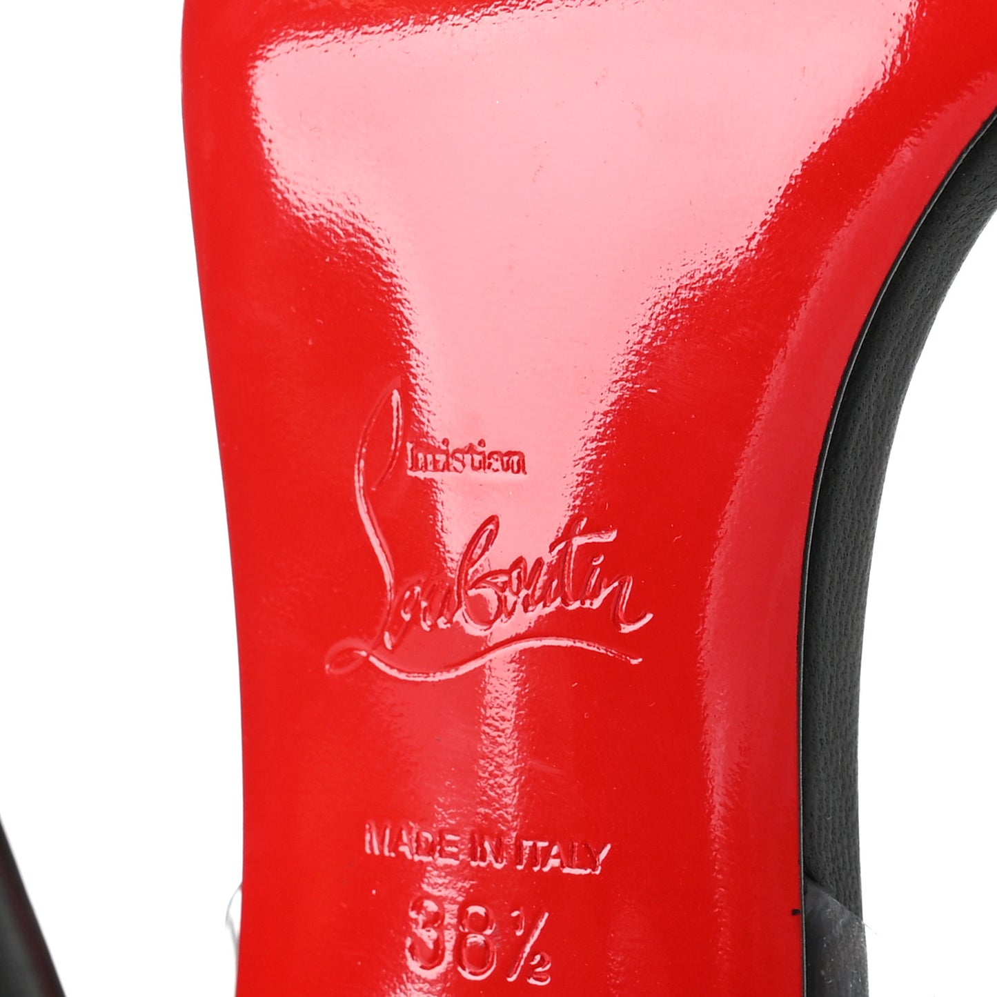 Shiny Nappa PVC Jonatina 100 Sandals 38.5 Black