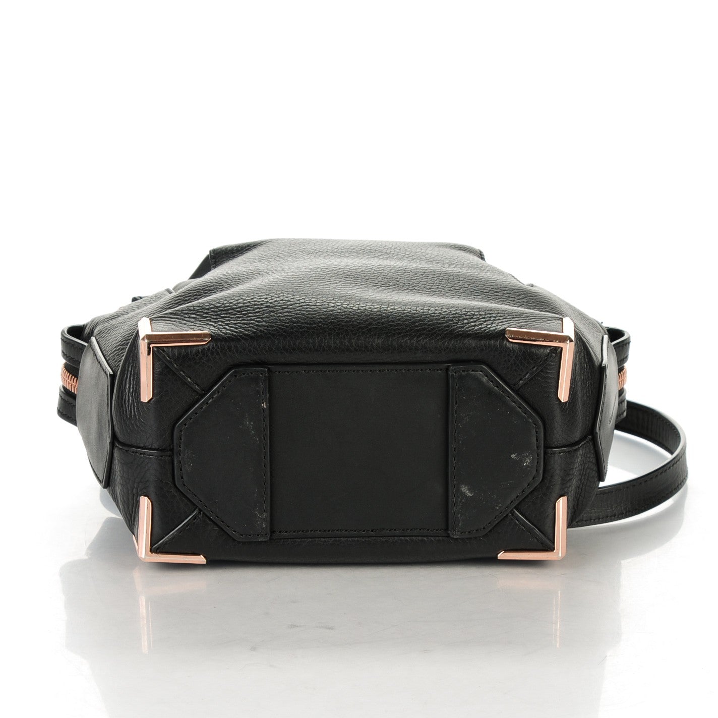 Alexander Wang Pebbled Calfskin Mini Emile Black Rose Gold Hardware 5 of 8