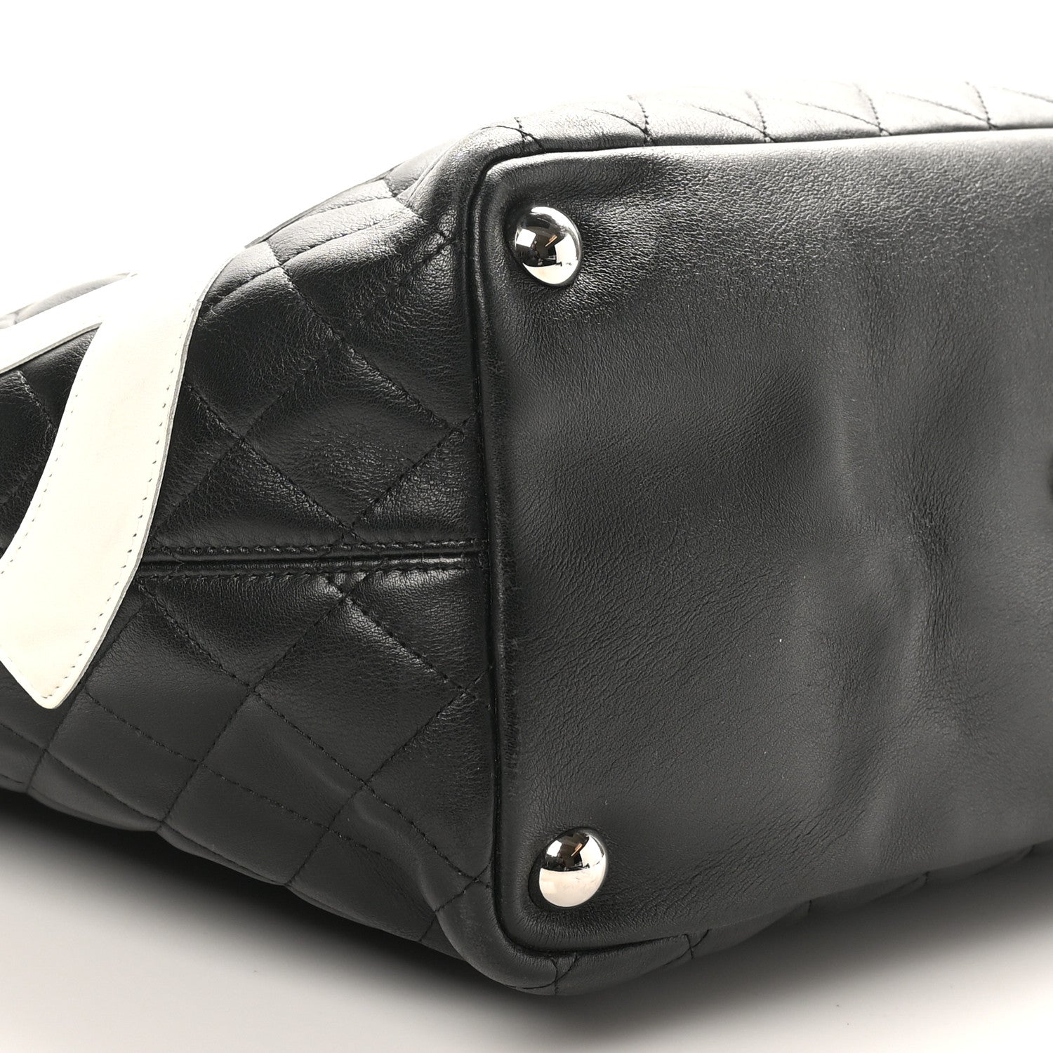Chanel Calfskin Quilted Large Cambon Tote Black White 9 of 10