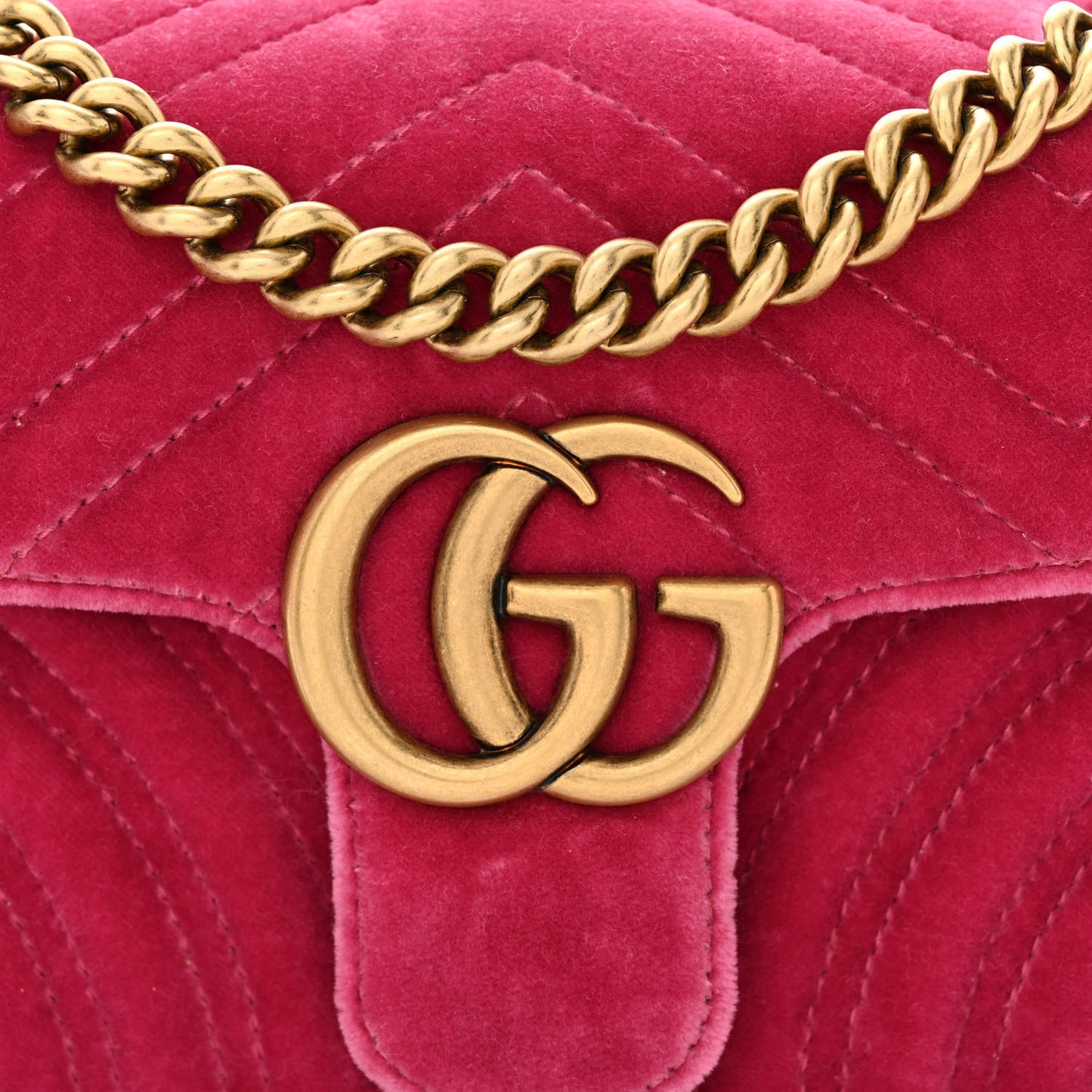Velvet Matelasse Mini GG Marmont Shoulder Bag Light Raspberry Rose
