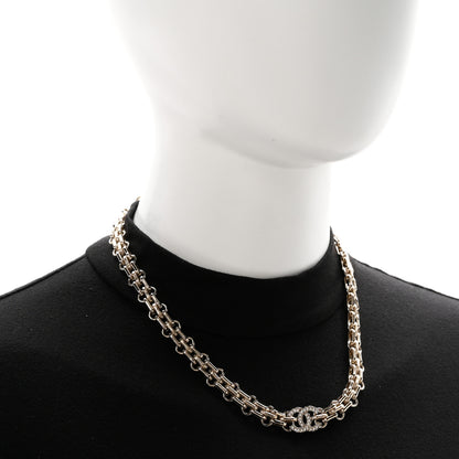 Chanel Metal Crystal CC Choker Necklace Gold 2 of 7