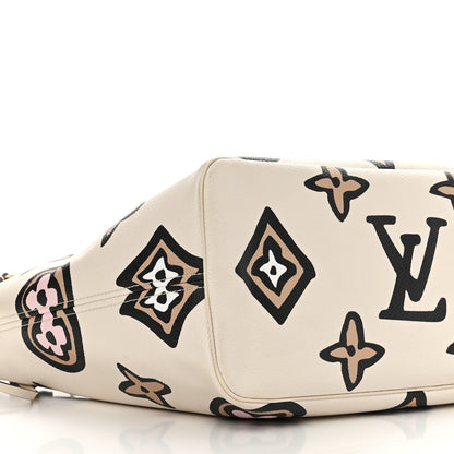 Louis Vuitton Monogram Giant Wild at Heart Neverfull MM Creme 9 of 11