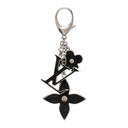 Louis Vuitton Fleur d Epi Bag Charm Key Holder Black 1 of 4
