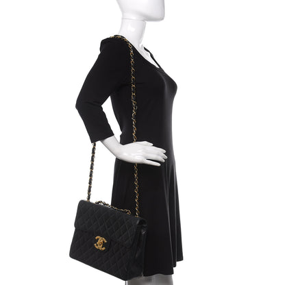 Chanel Lambskin Quilted Jumbo Single Flap Black 2 of 10