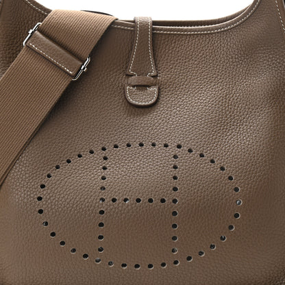 Hermes Taurillon Clemence Evelyne III PM Etoupe 8 of 11