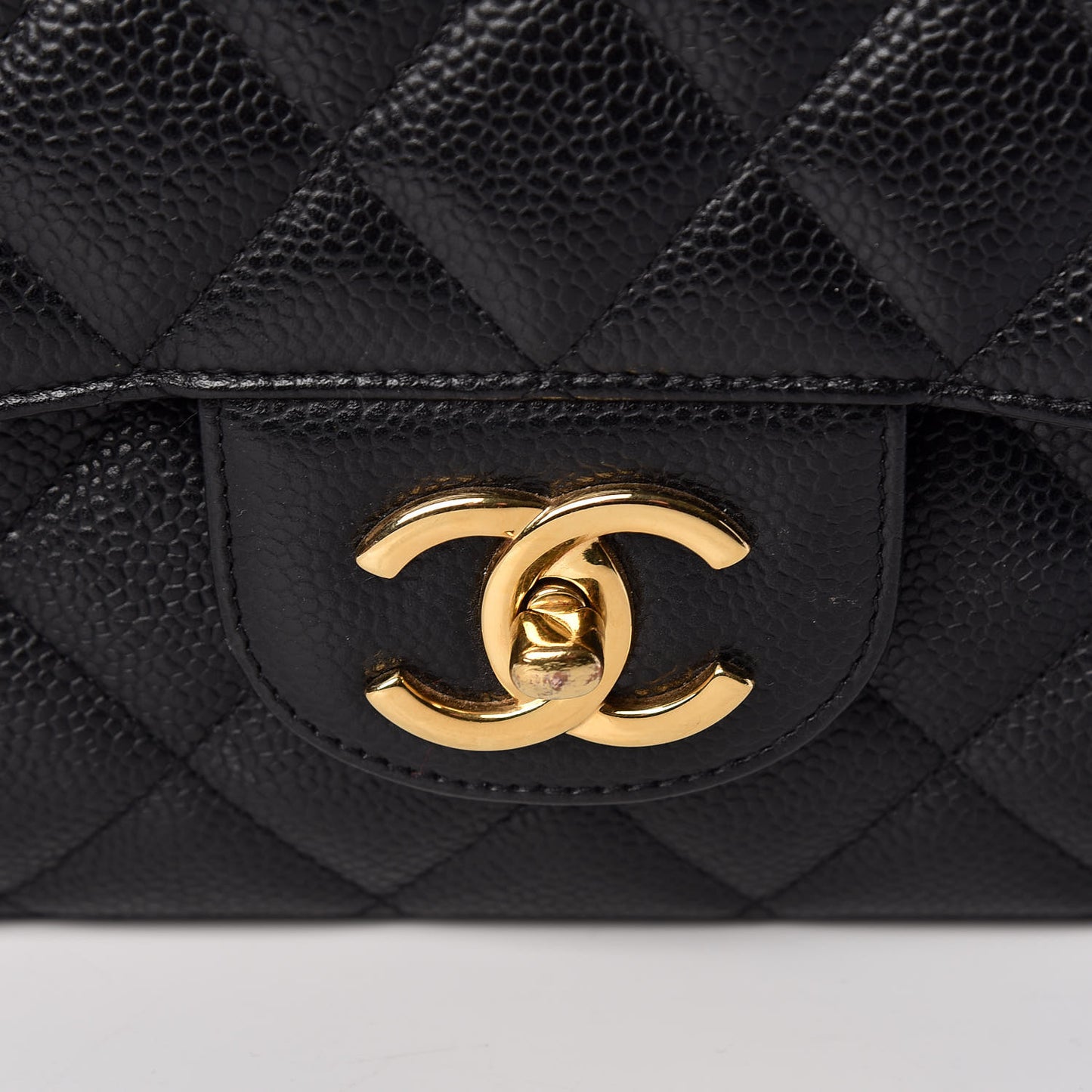 Caviar Quilted Maxi Double Flap Black