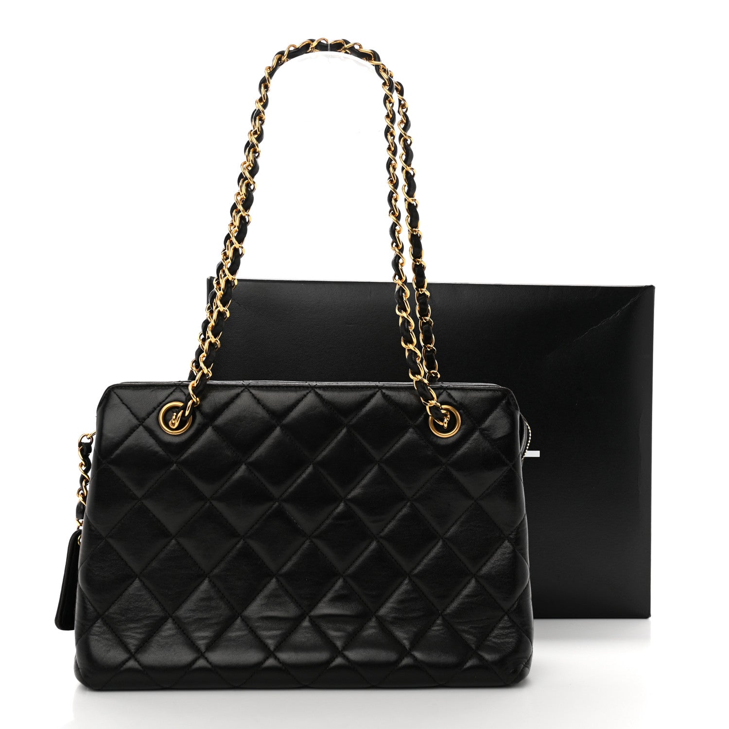 Chanel Lambskin Quilted Shoulder Bag Black 13 of 13