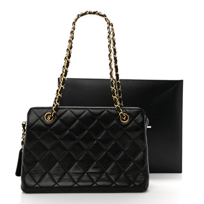 Chanel Lambskin Quilted Shoulder Bag Black 13 of 13