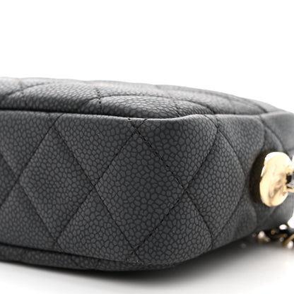 Chanel Iridescent Caviar Quilted Mini Coco Tassel Camera Case Black 10 of 11