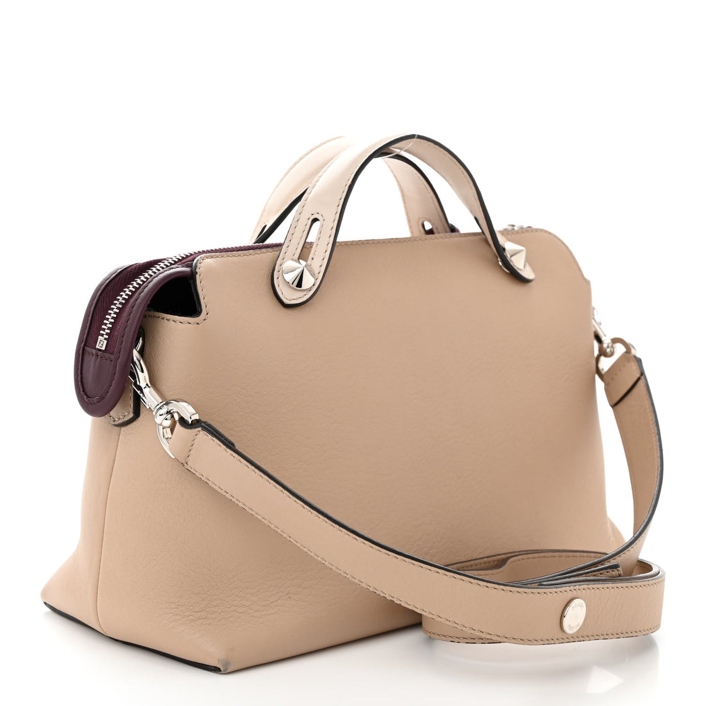 Vitello Dolce Medium By The Way Boston Bag Latte Camelia Bordeaux