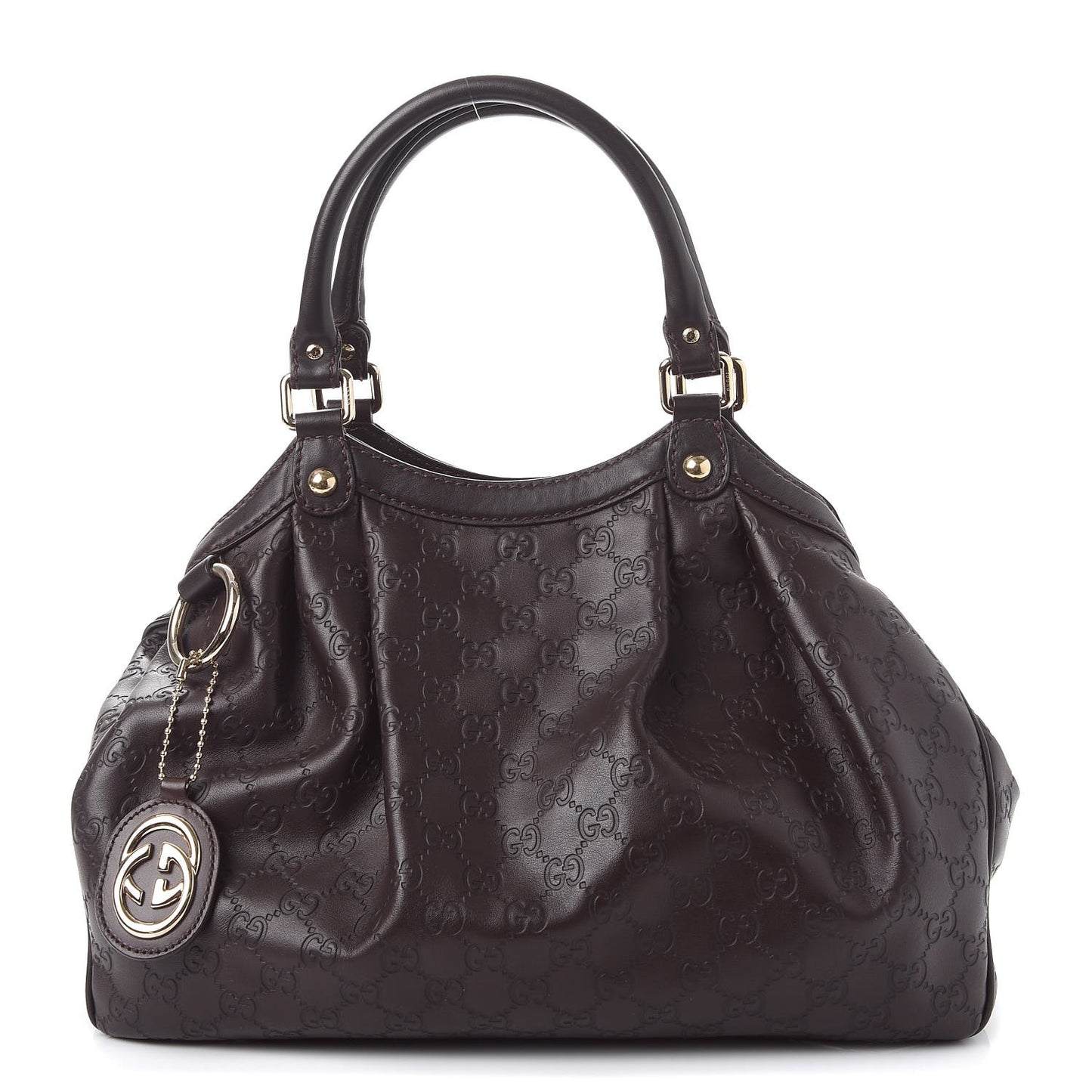 Guccissima Medium Sukey Tote Chocolate