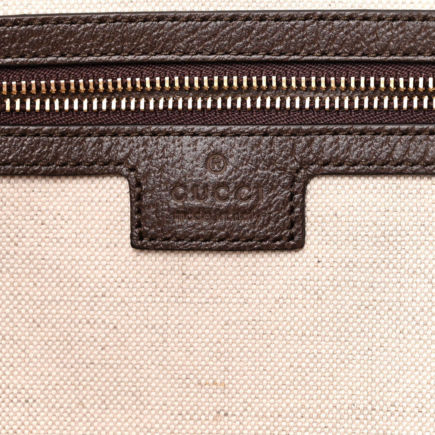 GG Supreme Monogram Web Medium Ophidia Top Handle Bag Beige Ebony