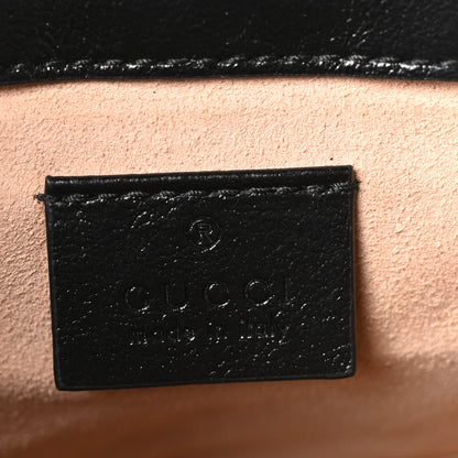 Gucci Monogram Azalea Calfskin Matelasse Diagonal Mini GG Marmont Top Handle Shoulder Bag Beige Ebony Black 6 of 10