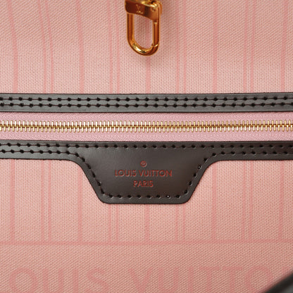 Louis Vuitton Damier Ebene Neo Neverfull MM Rose Ballerine 6 of 7