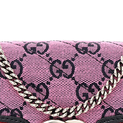 Gucci Monogram Multicolor Matelasse Diagonal Super Mini GG Marmont Shoulder Bag Pink Blue Red Yellow Green 8 of 10