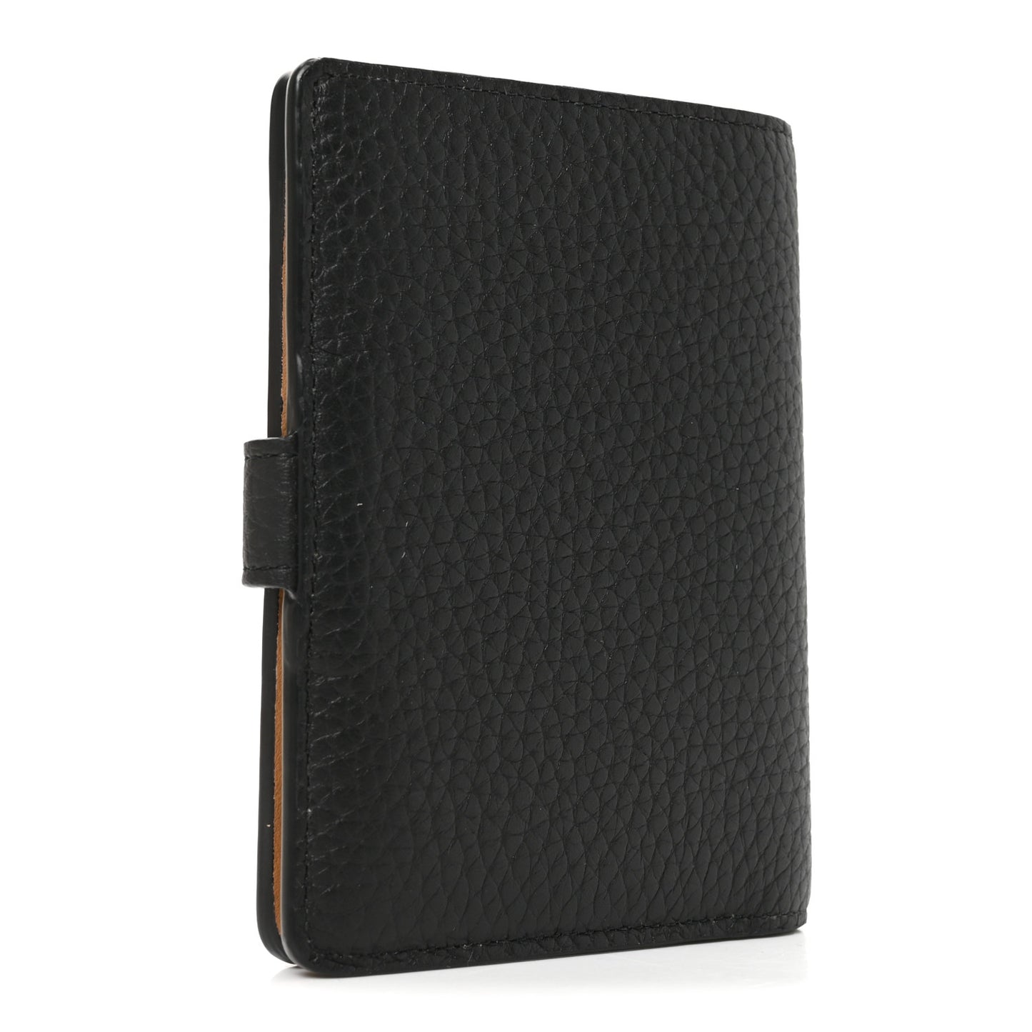 Taurillon Capucines Vertical Compact Wallet Black
