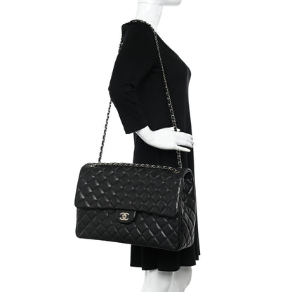 Chanel Caviar Quilted XXL Travel Flap Bag Black 2 of 11