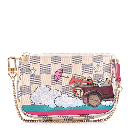 Louis Vuitton Damier Azur 2015 Christmas Animation Mini Pochette Accessories 1 of 10