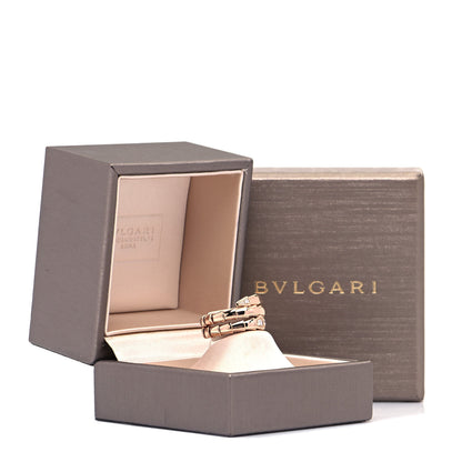 Bulgari 18K Rose Gold Diamond Serpenti Viper Wrap Ring S 5 of 5