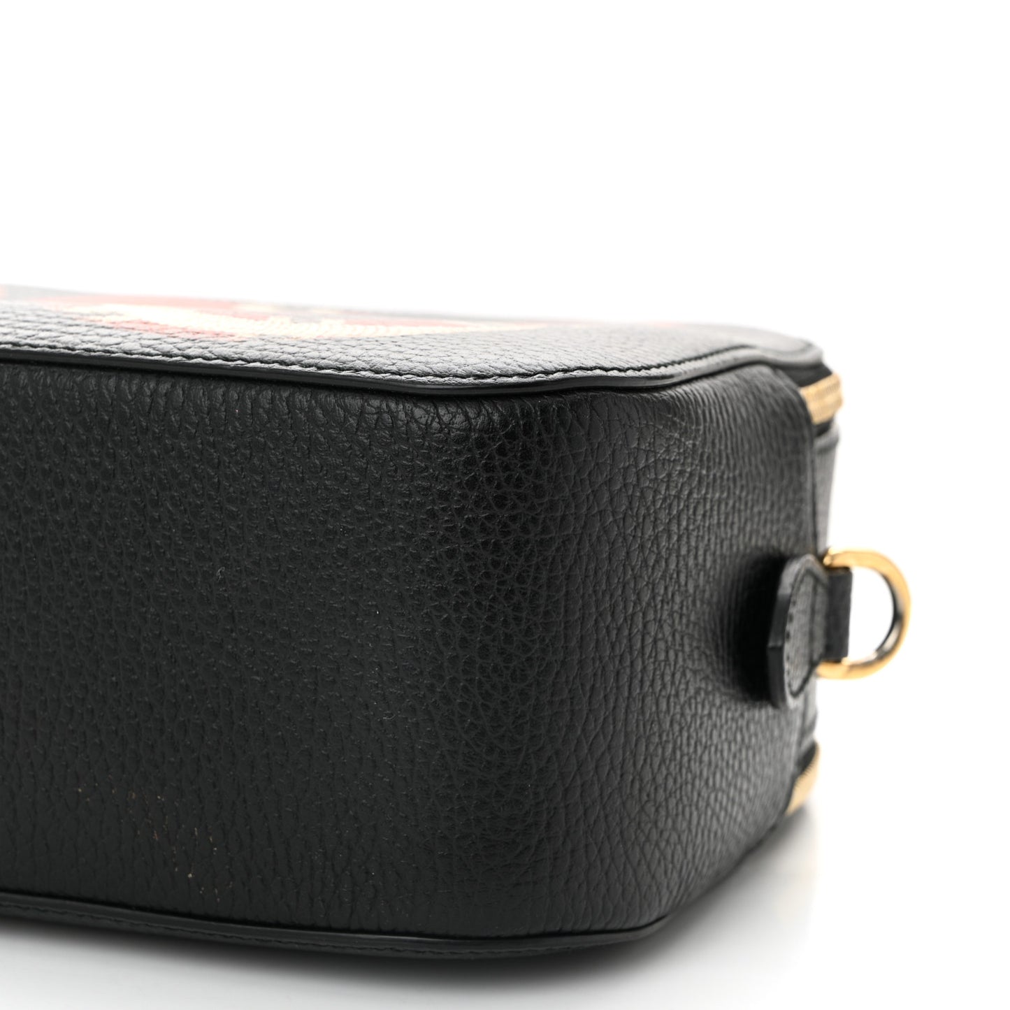 Grained Calfskin Sylvie Web Kingsnake Small Camera Bag Black Multicolor