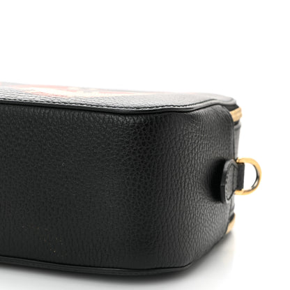 Gucci Grained Calfskin Sylvie Web Kingsnake Small Camera Bag Black Multicolor 11 of 13