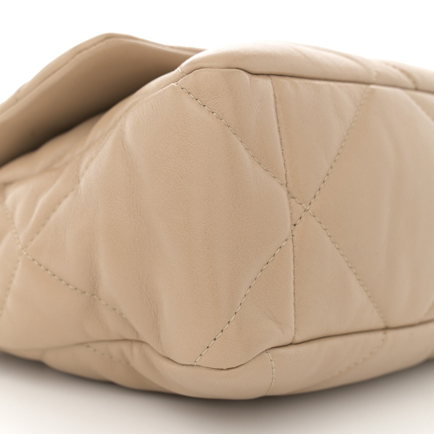 Chanel Lambskin Quilted Large Chanel 19 Flap Dark Beige 9 of 11