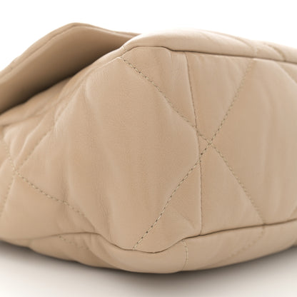 Chanel Lambskin Quilted Large Chanel 19 Flap Dark Beige 9 of 11