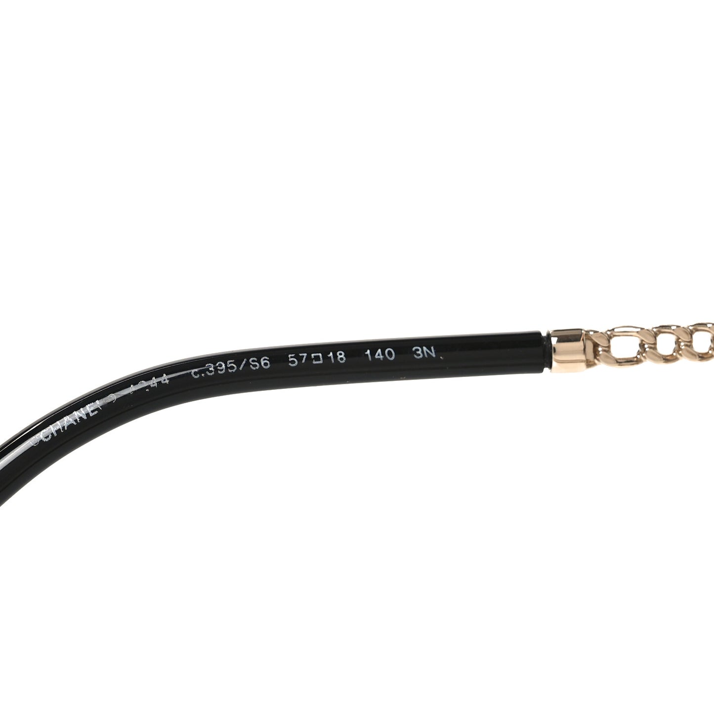 Chain Square Sunglasses 4244 Black Gold