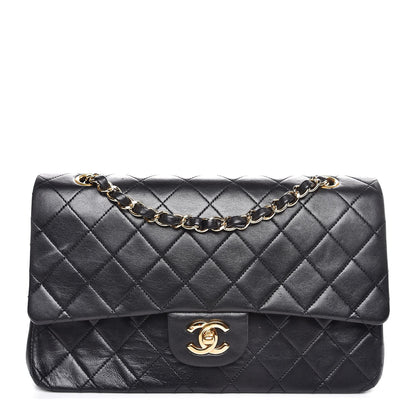 Chanel Lambskin Quilted Medium Double Flap Black 1 of 9