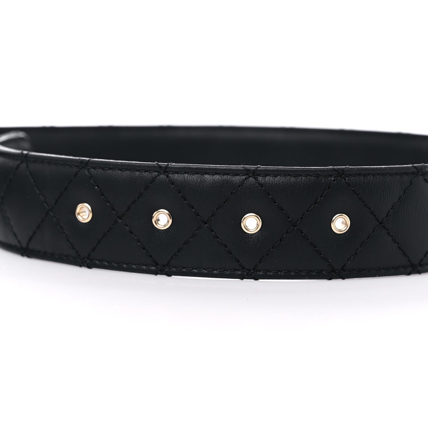 Lambskin Quilted CC Chain Belt 85 34 Black