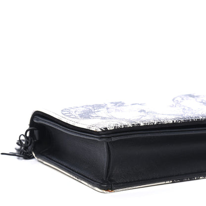 Christian Dior Calfskin Toile de Jouy Carnivora Wallet On Chain Pouch White 7 of 8