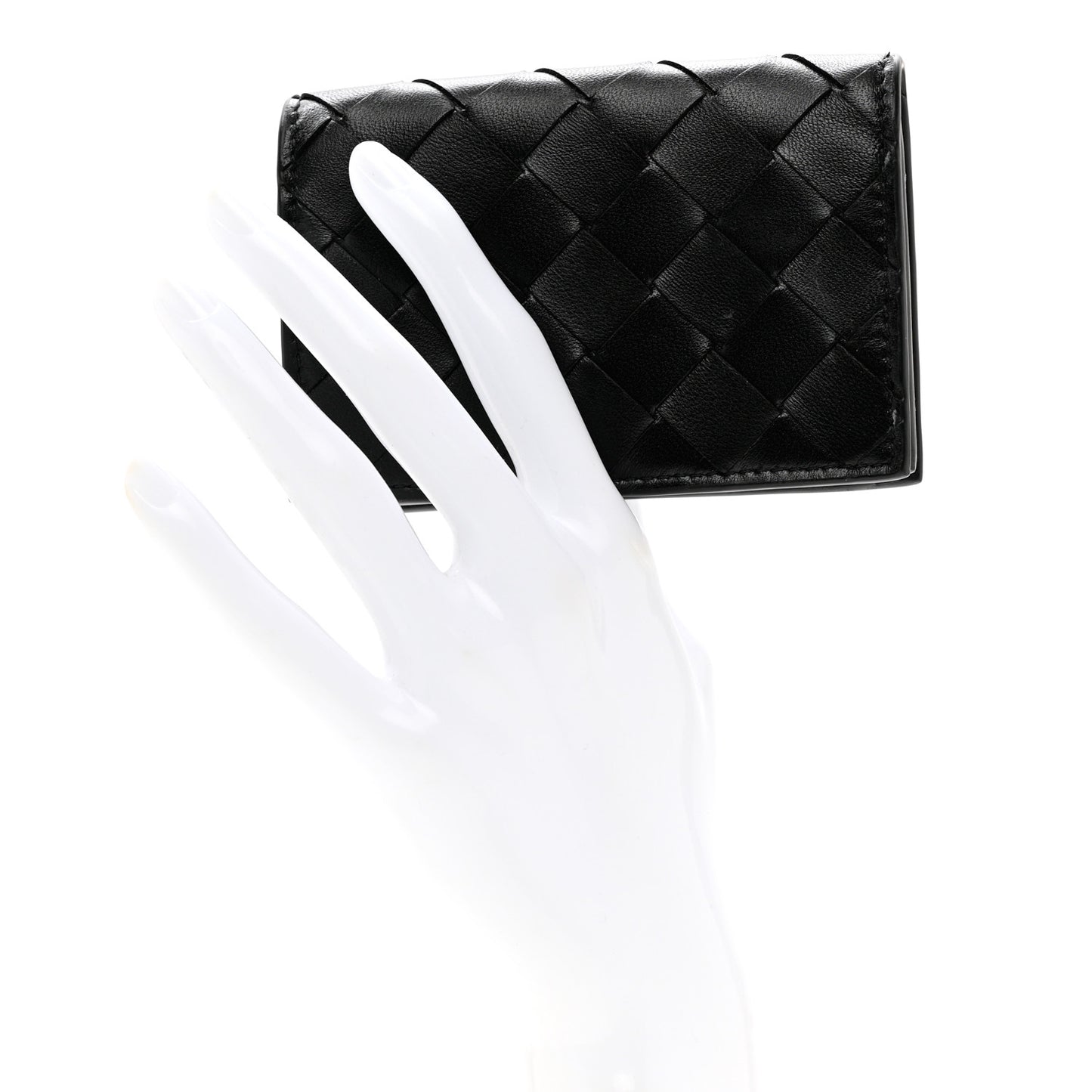 Nappa Intrecciato Card Holder Black