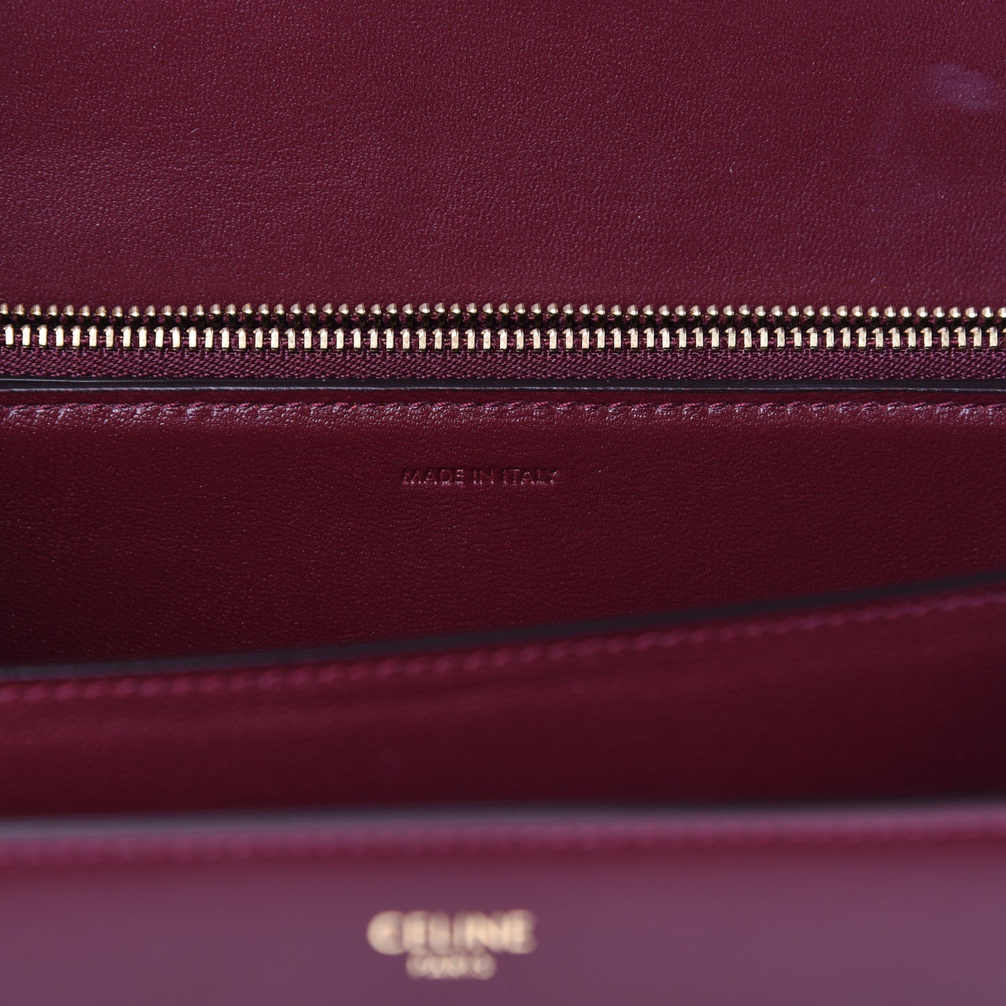 Box Calfskin Medium Classic Box Flap Bag Burgundy