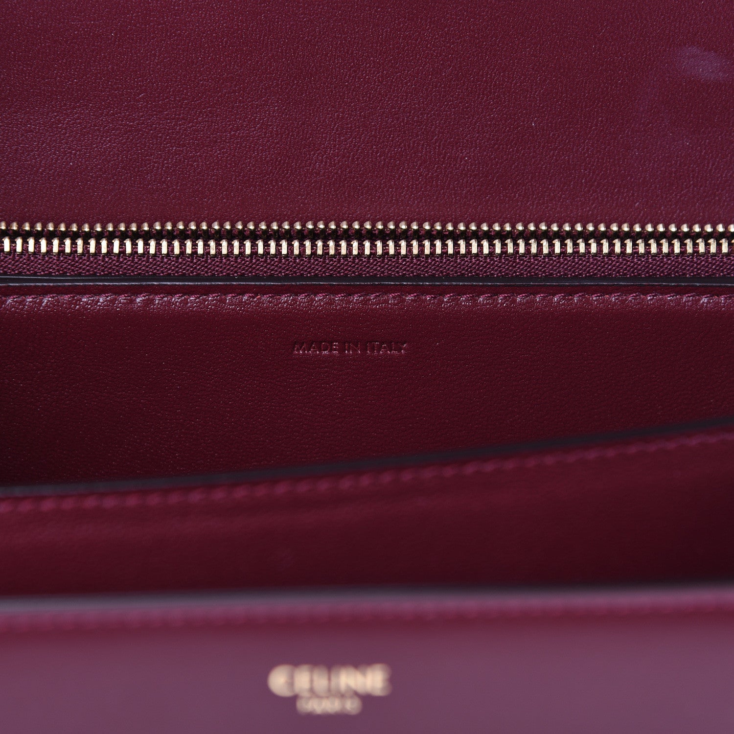 Celine Box Calfskin Medium Classic Box Flap Bag Burgundy 6 of 11