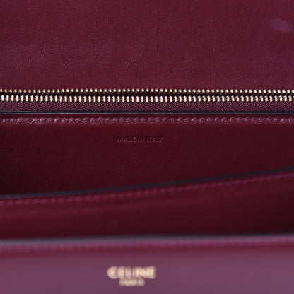 Celine Box Calfskin Medium Classic Box Flap Bag Burgundy 6 of 11