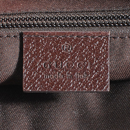 Gucci Monogram Web Medium Half Moon Hobo Dark Brown 5 of 7