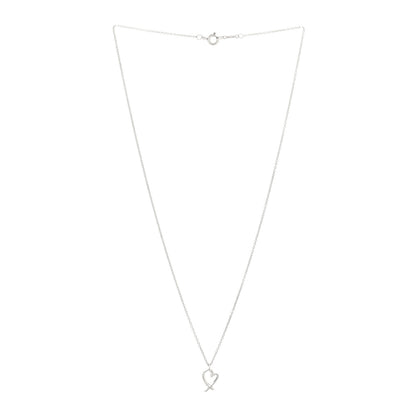 Tiffany Sterling Silver Mini Paloma Picasso Loving Heart Drop Pendant Necklace 3 of 5