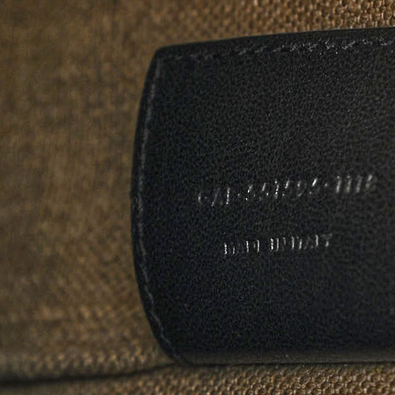 Canvas Calfskin Teddy Drawstring Shopping Tote White Black