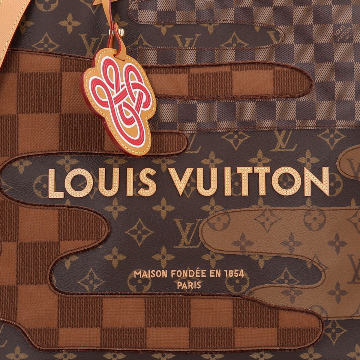 Louis Vuitton Monogram Landscape Shopper Tote MM Brown 7 of 9