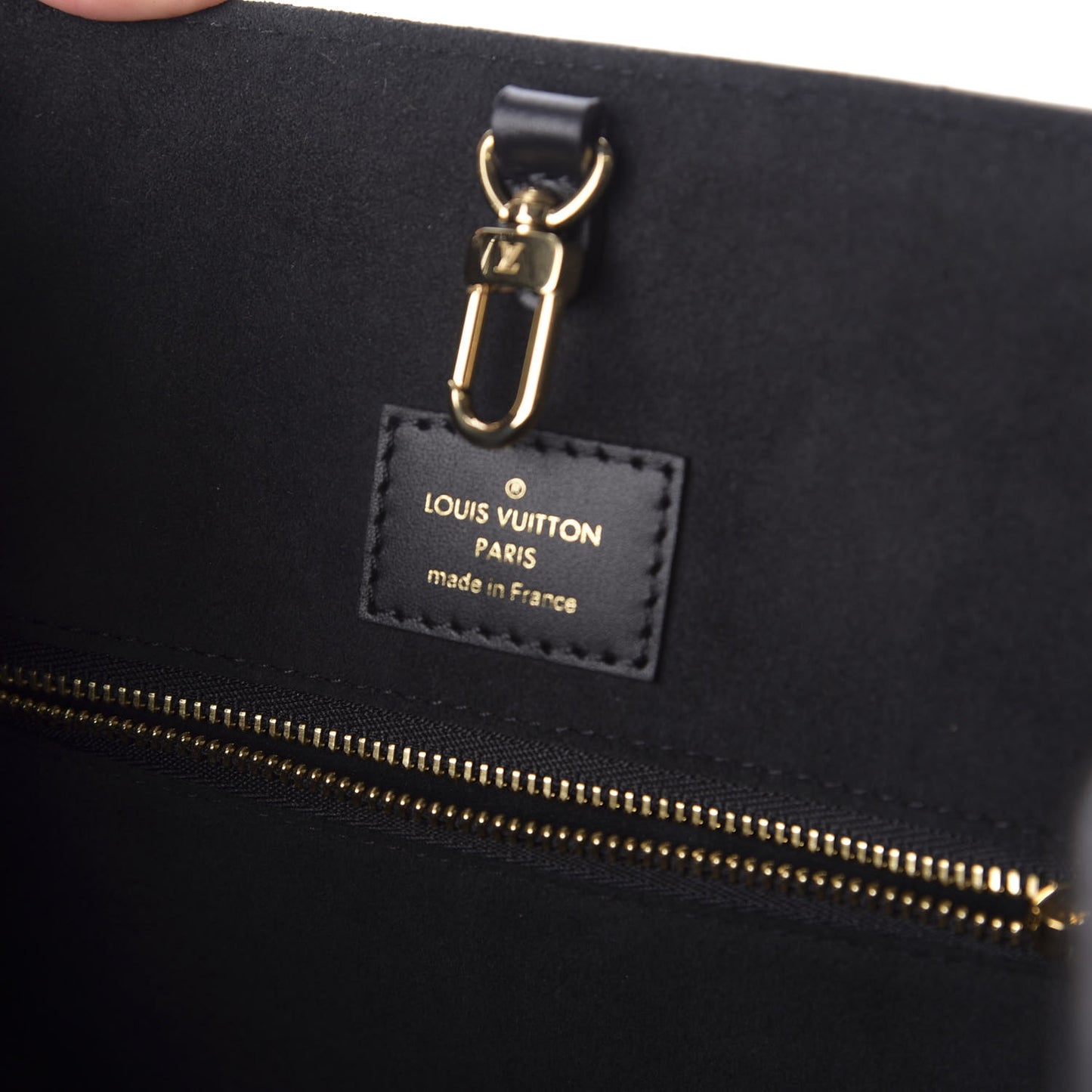 Calfskin Monogram Fold Tote MM Black Wine Cream