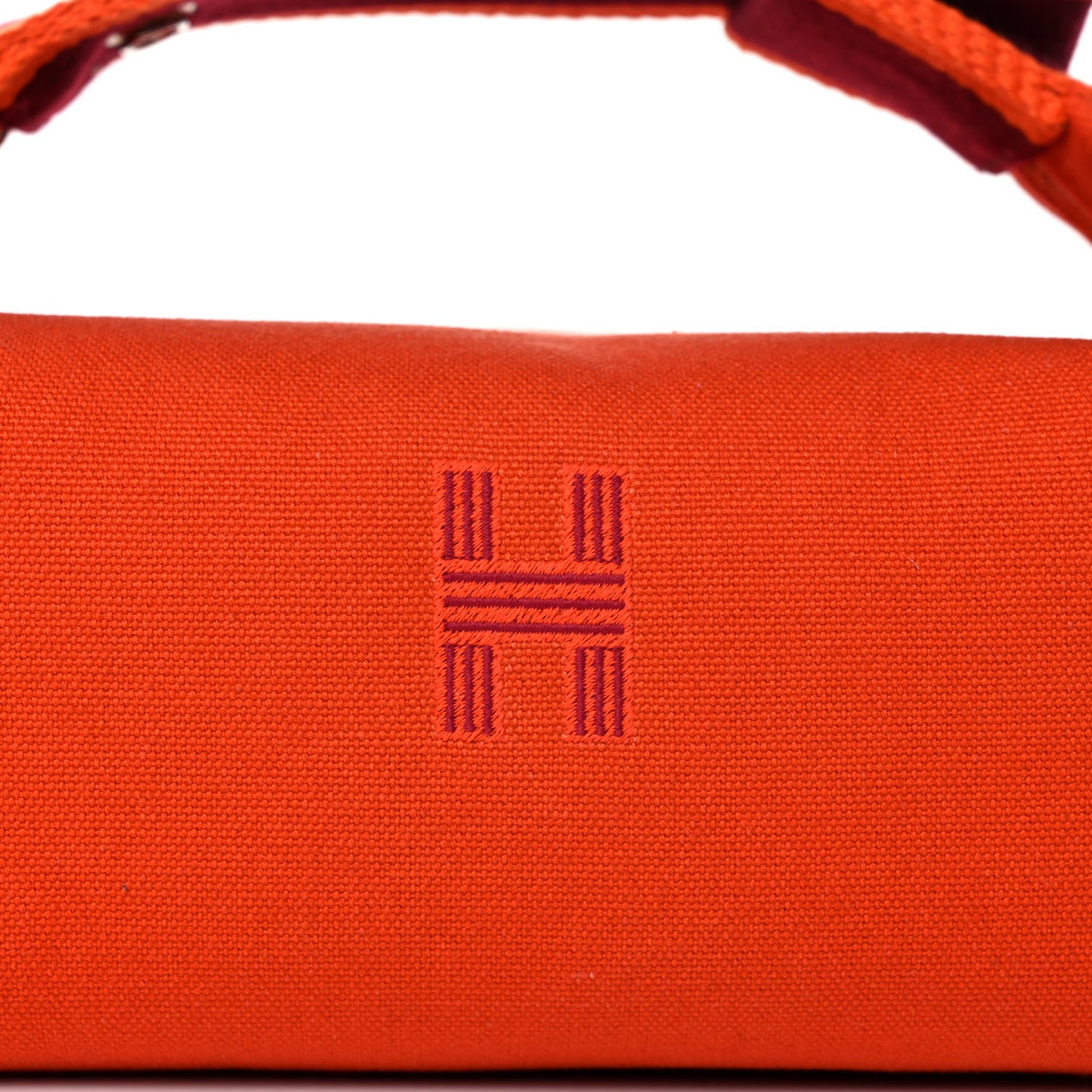 Canvas Small Bride-A-Brac Pouch Orange Burgundy